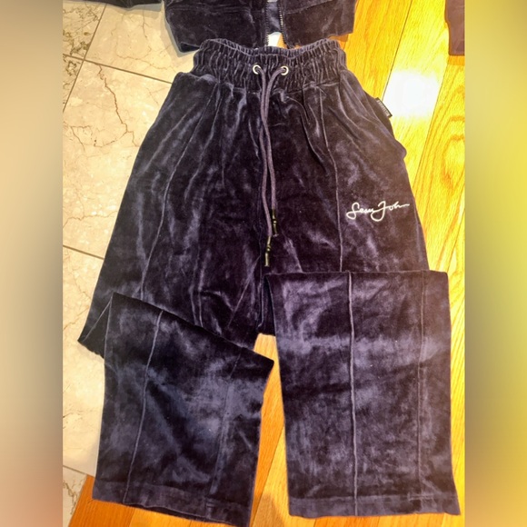 FREE SHIP-3PC Misguided x Sean John velour tracksuit jacket navy women’s US 4,2 - Picture 7 of 16